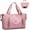 Pink, variant on Travel Duffle Bag, Waterproof Weekender Bag Carry On Tote Bags for Women, Travel Essentials Sport Gym Bag for Men, Hospital Bag for Labor and Delivery, Overnight Bag Luggage Bag(Grey)