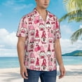 thumbnail image 3 of Bingfone Men's Short Sleeve Button Down Shirts Hawaiian Garden Gnomes Printed Beach Shirt, 3 of 7