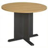 Bush Business Series A/C 42 Inch Round Conference Table in Light Oak