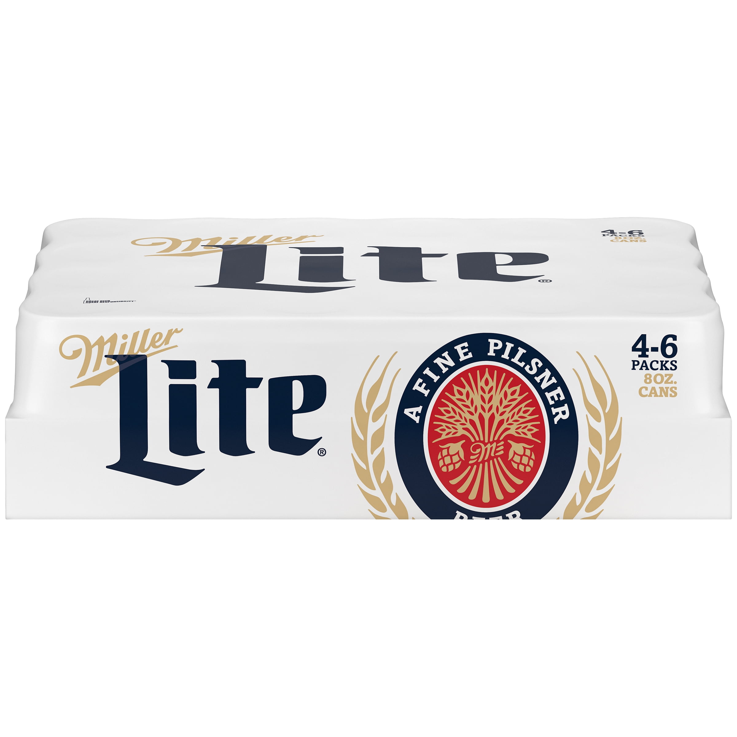 Miller Lite American Light Lager Beer, 24 Pack, 8 fl. oz. Cans, 4.2% ABV