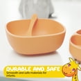 thumbnail image 5 of Baby Feeding Set by Muqee Peeko in Baby Apricot Color with Baby Tray, Baby Bowl and Spoon (3 Piece Set), 5 of 11