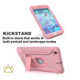 thumbnail image 5 of Dteck iPad Mini Case with Screen Protector, iPad Mini 2 Case, iPad Mini 3 Case, iPad mini Retina Case, Three Layer Heavy Duty Shockproof Kickstand Protective Case, Rosegold, 5 of 7