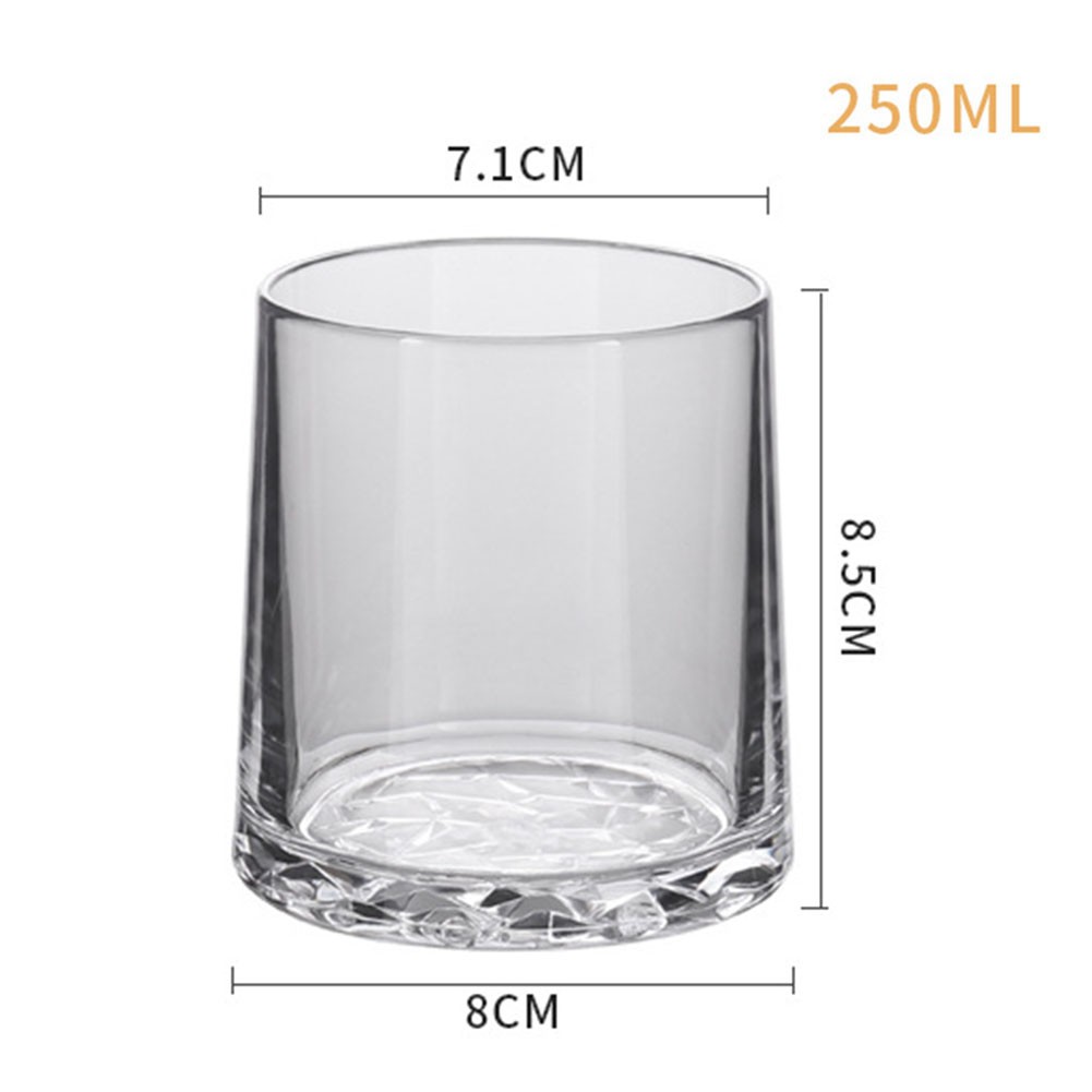 Plastic Stemware Wine Glass Unbreakable Transparent Goblet Clear Impid