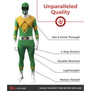 Morphsuits Adult Green Power Ranger Morphsuit Mens Superhero Fancy Dress Costume Halloween Green L