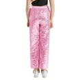 thumbnail image 2 of MSemis Kids Girls Boys Sparkle Sequins Disco Trousers Festival Costume Pink 6, 2 of 6