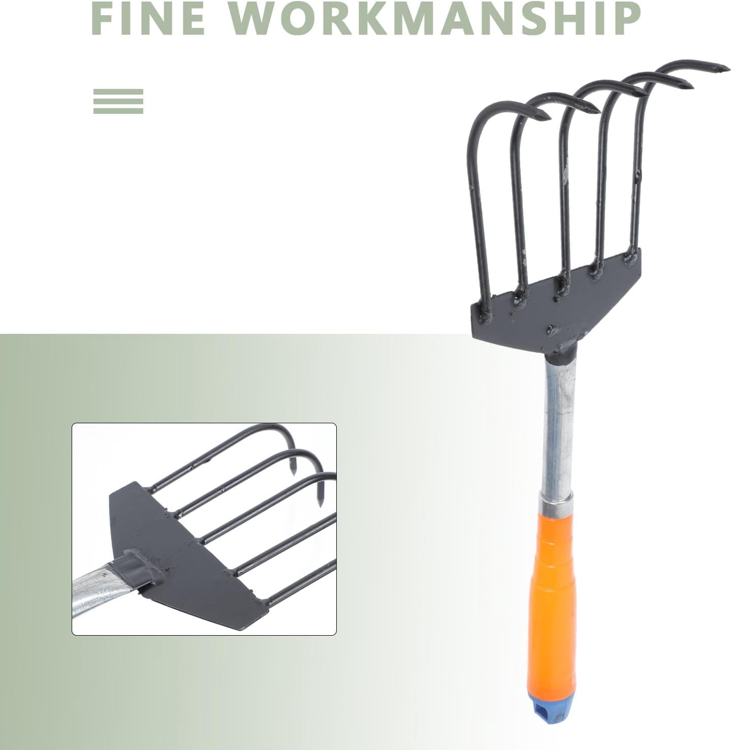 2 pieces five-tine soil cultivator, for gardening and seafood digging, portable handheld tool, with steel claws, suitable for garden beds and seaside soil cultivation, random color