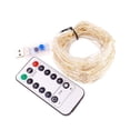 thumbnail image 2 of Cadena de luces LED impermeable alambre de cobre jardín cortina de patio decoración de festival de Navidad lámpara 5m USB 8 modos de control remoto sidaley HA8761-06B, 2 of 6