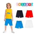 thumbnail image 6 of Kidsy Boys Casual Beach Cargo Shorts – Soft Cotton, Pull-On/Drawstring Closure, Two Pockets, Blue, 3, 6 of 7