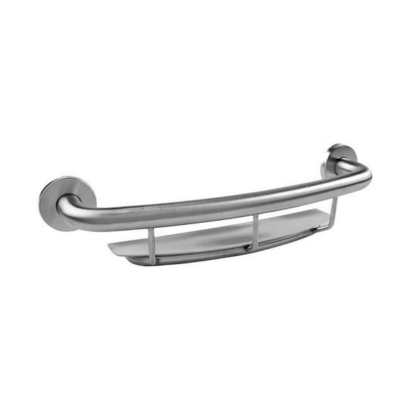 Ponte Giulio USA, Inc. G57JES01N1 Satin stainless steel grab bar with shelf