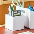thumbnail image 2 of Pen + Gear Desktop Organizer Pen Cup, White, 2 of 7
