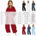 thumbnail image 3 of UAYOTSE Toddler Girls Trendy Winter Pullover Hoodie + Sweatpants 2Pcs Set Cozy Jogger Outfit Size 3-4 Years, 3 of 4