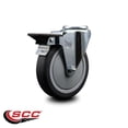 thumbnail image 2 of 5 Inch Thermo Rubber Wheel Swivel Bolt Hole Caster with Posi Lock Brake, 2 of 2