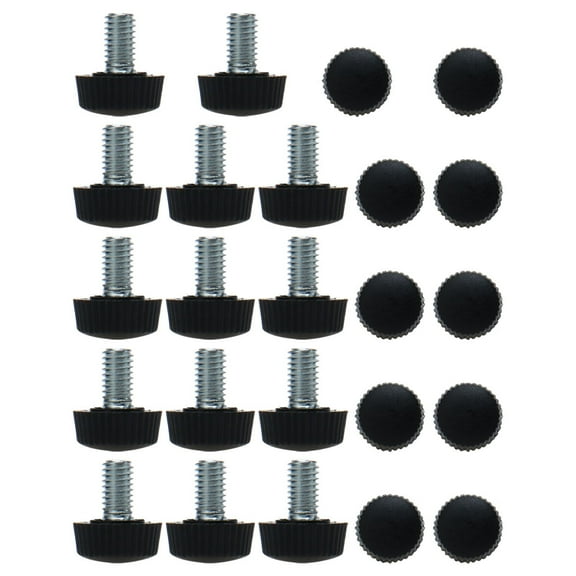 Unique Bargains 24Pcs M6 x 10 x 16mm Leveling Feet Adjustable Leveler Floor Protector