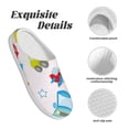 thumbnail image 5 of Haiem Cute Transport Print Women's Fuzzy Memory Foam House Slipper Cozy Home Footwear Non-slip Winter Slippers-40/41, 5 of 7