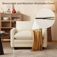 thumbnail image 6 of Cloud Accent Chair with Washable Cover, Noelse Corduroy Single Sofa Chair with Comfy Deep Seat, Modern Armchair with Pillow for Living Room Bedroom, Beige, 6 of 10