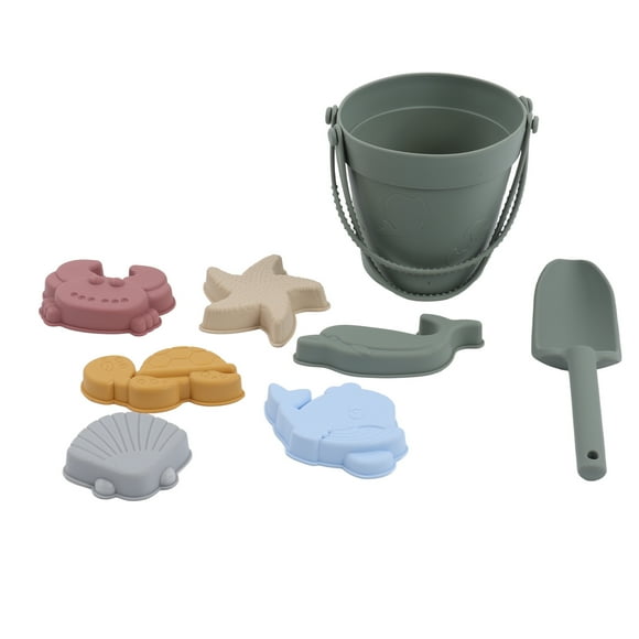 Silicone Beach Toys, Parent Child Toys Silicone Sand Toys Sand Shovel Animal Model For Girl For Toddler For Outdoor Blue,Olive Green,Brick Red