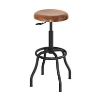 Seville Classics Acacia Wood Seat Pneumatic Adjustable Work Stool