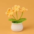 thumbnail image 1 of Girasol de lana de punto en maceta con flores artificiales para estudio, decoración de escritorio, temporada de graduación, regalo del día del maestro, 1 of 6