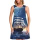 thumbnail image 1 of Disketp Moonlit Night Sea Sailboat para Vestido sin Mangas para Mujeres, Vestidos de Verano para Mujeres, Casual y Holgado para la Playa, 1 of 7