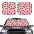 thumbnail image 2 of Lukts Strawberries Print 2 Piece Car Sun Shade Windshield,Foldable Car Shade Front Windshield with Keeps Your Vehicle Cool-Large, 2 of 6