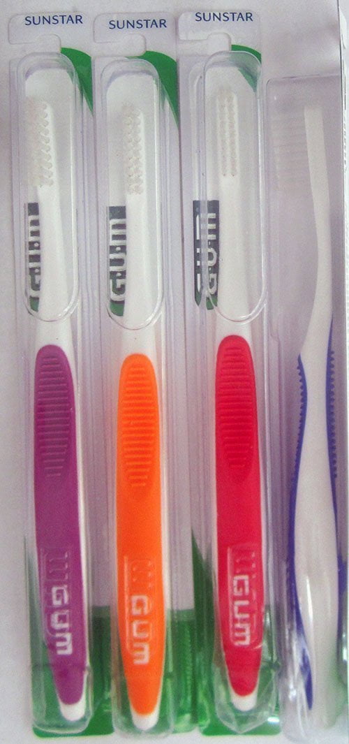 GUM 210 Sulcus Toothbrush (12 Pack), Extragentle to clean areas as
