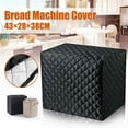thumbnail image 3 of Bread Maker Cover, Cotton Quilted Diamond Stitching Bakeware Protector,Kitchen Toaster Appliance Dust Cover, Machine Washable(Black, 17"x11"x15"), 3 of 4