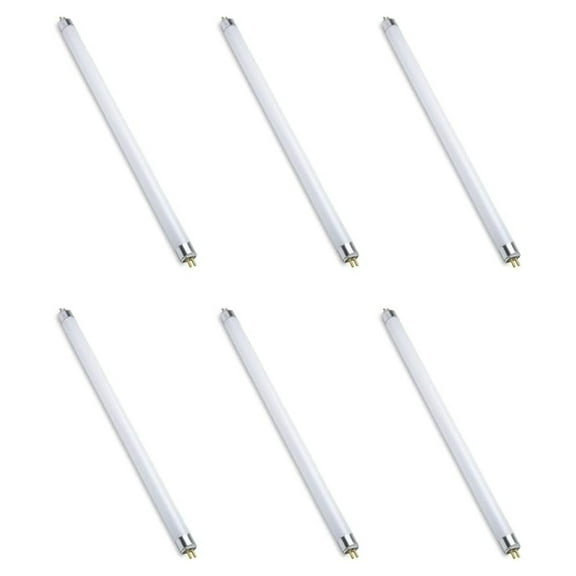 F8T5/CW 8 Watt 12 Inch Fluorescent Light Bulb T5 8W 4100K Cool White Fluorescent Under Cabinet Light Bulb - for Residential, Offices, Schools, Supermarkets - 6 Pack