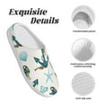 thumbnail image 5 of Lsque Anchors And Shells Pattern Womens Comfort Cotton on Scuff With Memory Foam and Anti-skid Sole Slipper-37/38, 5 of 7