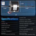 thumbnail image 2 of Motor de ventilador RV AC Flngr de repuesto para Coleman Mach 1/3 HP, 2 of 8