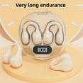 thumbnail image 5 of Open Ear Headphones Bluetooth Ear buds 80Hrs Playtime Wireless Earbuds with Earhooks IPX7 Waterproof Touch Control Air Conduction Sport Headsets Bluetooth 5.3 Earphones for Workout Running - Beige, 5 of 8