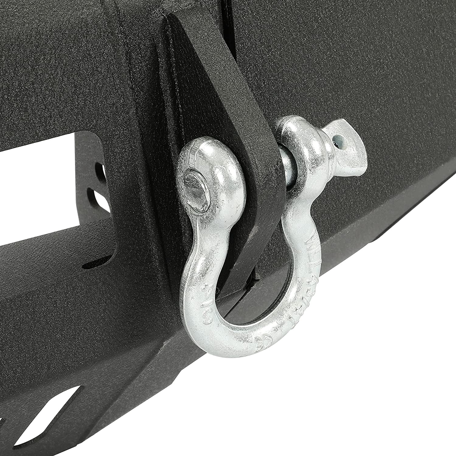Front Bumper Off-Road 3-Piece Modular Compatible with 2007-2010 Chevrolet Silverado 2500 3500 Powder Coated Steel Textured Black