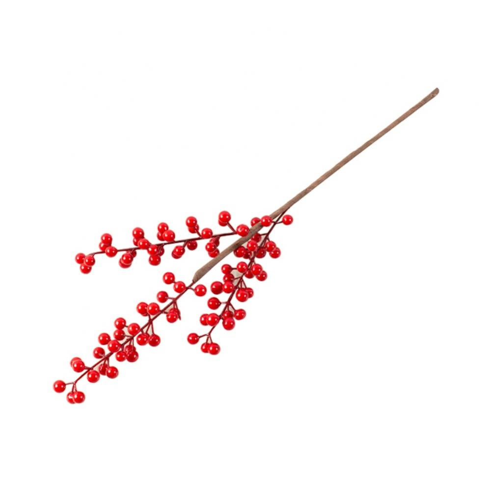 Monfince 6 Pieces Artificial Red Berry Stems 18 Inch Christmas Red Berries  Holly Berry Branches for Christmas Tree Holiday Decor DIY Craft
