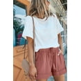 thumbnail image 5 of ONLYSHE Shorts for Women Elastic High Waist Drawstring Lounge Shorts Casual Soft Summer Shorts with Pockets, 5 of 7