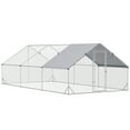 thumbnail image 1 of PawHut Galvanized Large Chicken Coop Cage Walk-in Enclosure 9.8'x19.7'x6.6', 1 of 10