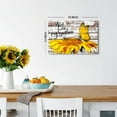 thumbnail image 3 of Rustic Sunflower Wall Art Butterfly Pictures Sunflower Kitchen Decor Inspirational Saying Quotes Canvas Poster Farmhouse Sunflower Painting Artwork for Living Room Home Decoration 12x16" Ready To Hang, 3 of 6