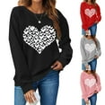 thumbnail image 5 of gakvbuo Valentine Day Shirt For Women Trendy Long Sleeve Tunic Tops Cute Love Hearts Graphic Tees Round Neck Casual Funny Shirts Tops Blouse Pullover Tops, 5 of 5