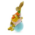 thumbnail image 3 of Decorative Easter Bunny on Egg with Carrot Vintage Holiday Figurine 5.2 Inches Tall, 3 of 5