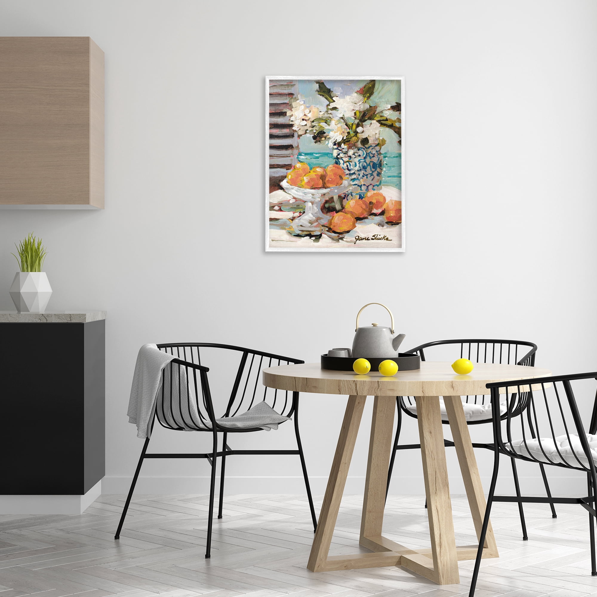 Stupell Industries Coastal Fruits Still Life Food & Beverage Painting White Framed Art Print Wall Art, 24 x 30