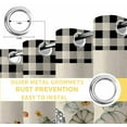 thumbnail image 4 of Fsddascl Fall Pumpkins Blackout Curtains for Bedroom/Living Room, Thermal Insulated Kitchen Curtains, Thanksgiving Autumn Vintage Black Check Plaid Grommet Darkening Window Treatment Drapes 52"x84"x2, 4 of 6