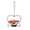 Red#018, variant on Blue Metal Bird Feeder Hanging Outdoor Garden Decorative Feeder for Attracting Birds Durable Rust Resistant Design Suitable for Backyard Patio Balcony Yard 1pc
