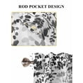 thumbnail image 6 of Black Leaves Living Room Curtains 2 Panel, Summer Botanical Cafe Window Treatment, Farmhouse Bedroom Bathroom Kitchen Curtains Drapes 104"x54", 6 of 6