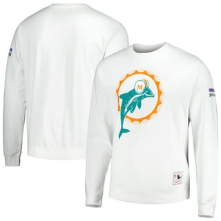 Men's Mitchell & Ness Dan Marino Aqua/Orange Miami Dolphins Big & Tall  Split Legacy Retired Player Replica Jersey