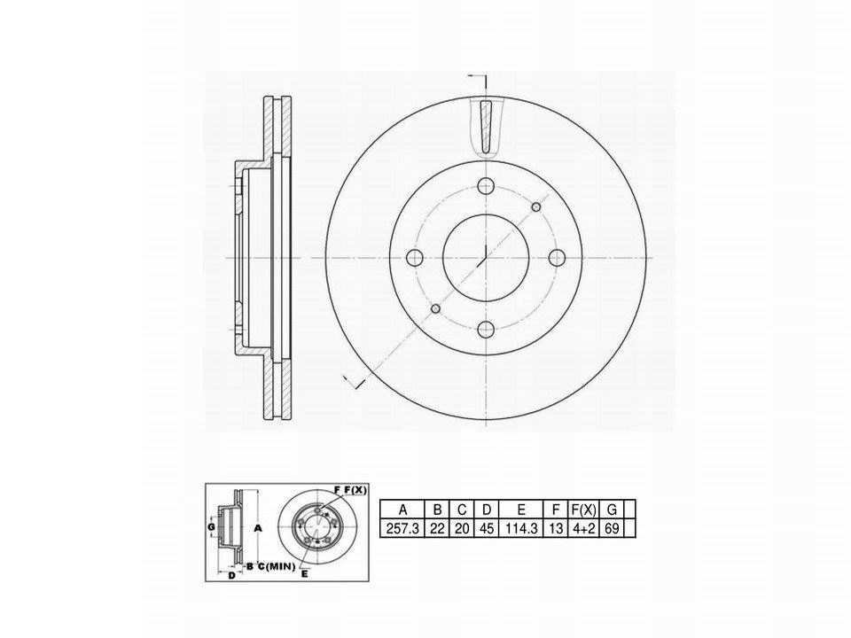 Winstop Brake Rotor, Front WS230052, Hyundai Sonata 1998-1989