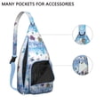 thumbnail image 3 of Sunset Turtle Sling Backpack - Tropical Ocean & Beach Print, Fashionable Crossbody Bag for Students & Office Workers, 3 of 4