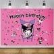 thumbnail image 5 of Telones de fondo para fotos de Sanrio Kuromi, personalizados, para baby shower, niñas, fiestas de primer cumpleaños, pancarta de Cinnamoroll, fondo para fotografía, 5 of 5
