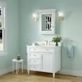 thumbnail image 2 of ANGELES HOME 24"x 30"Wall Mount Wood Medicine Cabinet with Double-Side Mirrors, Solid Wood Mirror Cabinet Storage with 2 Shelves and Soft-Close Door, Bathroom Mirror Cabinet with Metal Alloy Hardware, 2 of 11
