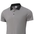thumbnail image 5 of IhhxPro Men's Short Sleeve Collared Shirt with Button Detail Quick Dry Tee for Work or Casual Wear S-2XL, 5 of 5