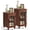Red oak, variant on Buildhom Farmhouse Nightstand with Charging Station, Narrow Side Table with Glass Barn Door & Adjustable Shelf for Small Spaces, Blue