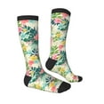 thumbnail image 3 of Balery Tropical Flowers Fun Novelty Socks Men'S Women'S Crew Socks Funny Crazy Novelty Socks Quirky And Cool Socks, 3 of 9