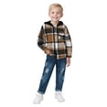 thumbnail image 3 of Toddler Baby Boys Clothes Outfits Kids Hoodie Flannel Shirts Set Plaid Hooded Tops +Jeans Pants Fall Winter 2-6T, 3 of 6